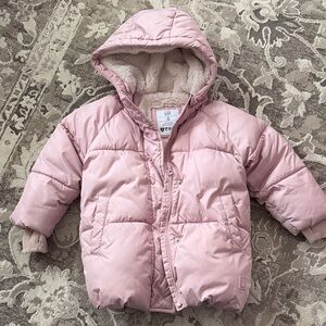 GAP Light Pink Hooded winter Puffer Jacket